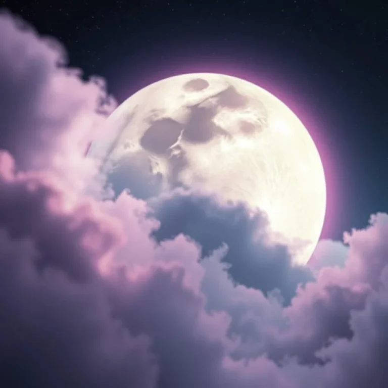 MYSTX CBD for Sleep Support - Full Moon Above Clouds Symbolizing Restful Sleep and Relaxation